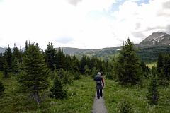 07 Hiking Along Sunshine Meadows With Quartz Hill On Right On Hike To Mount Assiniboine.jpg